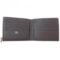 Hermes Black Leather Bi-Fold Wallet