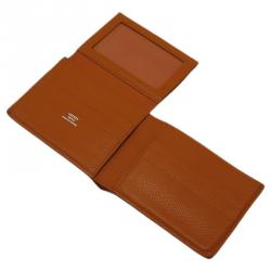 Leather wallet Hermès Orange in Leather - 28387263