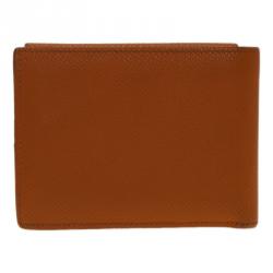 Hermes Orange Leather Bi-Fold Wallet 