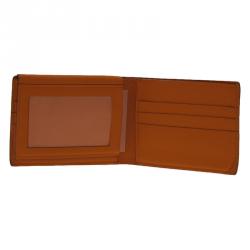 Hermes Orange Leather Bi-Fold Wallet 