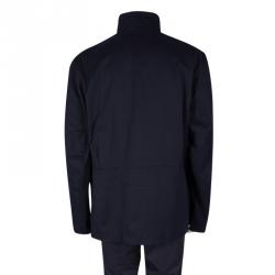 Hermes Navy Blue Jacket and Vest Set 4XL