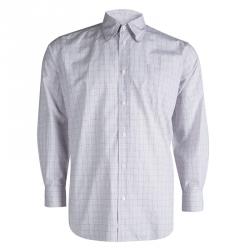 Hermes Checked Cotton Long Sleeve Button Down Shirt L