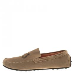 Hermes Beige Suede Moccasins Size 43
