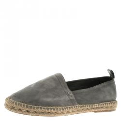 Hermes Grey Nubuck Espadrilles Size 44