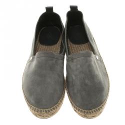 Hermes Grey Nubuck Espadrilles Size 44