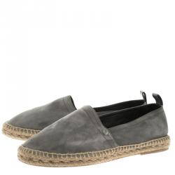 Hermes Grey Nubuck Espadrilles Size 44