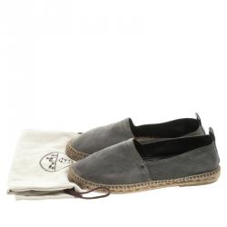 Hermes Grey Nubuck Espadrilles Size 44
