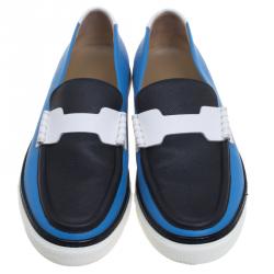 Hermes Multicolor Leather Loafers Size 43