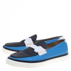 Hermes Multicolor Leather Loafers Size 43