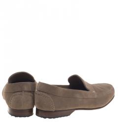 Hermes Beige Suede Keep Moccasins Size 43.5