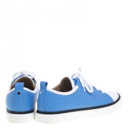 Hermes Two Tone Leather Inside Lace Up Sneakers Size 43.5