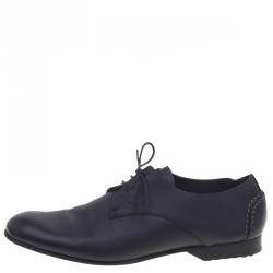 Hermes Black Leather Kent Derby Size 44
