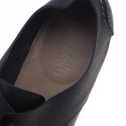 Hermes Black Leather Kent Derby Size 44