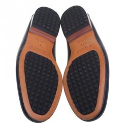 Hermes Oxford Blue Leather Keep Moccasins Size 43