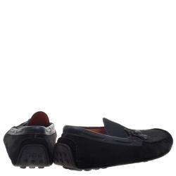 Hermes Black Calf Hair Leonard Moccasins Size 43