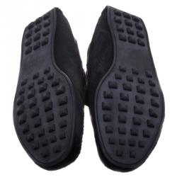 Hermes Black Calf Hair Leonard Moccasins Size 43