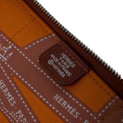 Hermes Brown Leather Silky daily Globe-Trotter Agenda