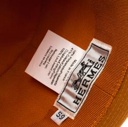 Hermes Saffron Funk Fedora Hat ( Size 59 )