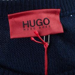 Hugo by Hugo Boss Men's Navy Blue Sweater Size XL