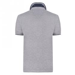 Boss by Hugo Boss Grey Cotton Logo Short Sleeve Polo Shirt M