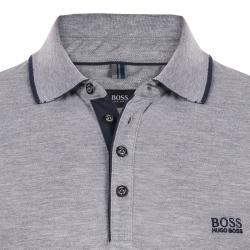 Boss by Hugo Boss Grey Cotton Logo Short Sleeve Polo Shirt M
