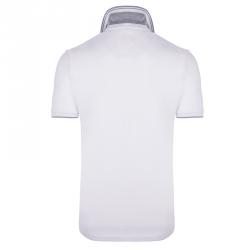 Pre Owned Boss by Hugo Boss White Cotton Logo Short Sleeve Polo Shirt XL