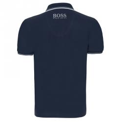 Boss by Hugo Boss Navy Contrast Stripe Cotton Logo Polo Shirt M