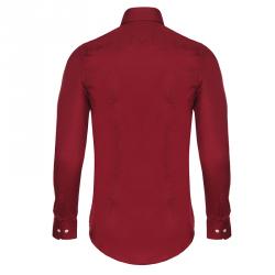 Pre Owned Boss by Hugo Boss Bordeaux Red Long Sleeve Shirt S