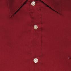 Pre Owned Boss by Hugo Boss Bordeaux Red Long Sleeve Shirt S