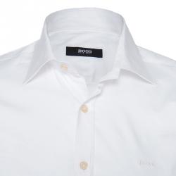 Pre Owned Boss by Hugo Boss White Long Sleeve Shirt M