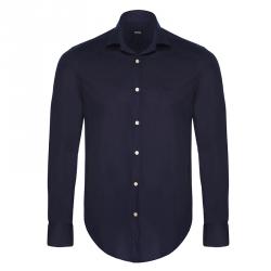 Pre Owned Boss by Hugo Boss Navy Blue Long Sleeve Shirt S