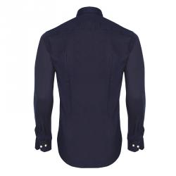 Pre Owned Boss by Hugo Boss Navy Blue Long Sleeve Shirt S
