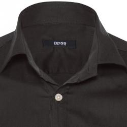 Pre Owned Boss by Hugo Boss Black Long Sleeve Shirt M