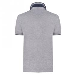 Boss by Hugo Boss Grey Cotton Logo Short Sleeve Polo Shirt L