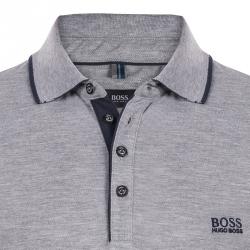 Boss by Hugo Boss Grey Cotton Logo Short Sleeve Polo Shirt L