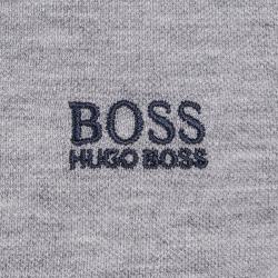 Boss by Hugo Boss Grey Cotton Logo Short Sleeve Polo Shirt L