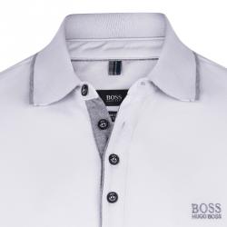 Pre Owned Boss by Hugo Boss White Cotton Logo Short Sleeve Polo Shirt S