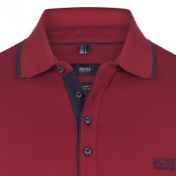 Boss by Hugo Boss Red Cotton Logo Short Sleeve Polo Shirt M