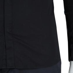 Hugo By Hugo Boss Black Bib Front Slim Fit Shirt S