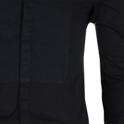 Hugo By Hugo Boss Black Bib Front Slim Fit Shirt S