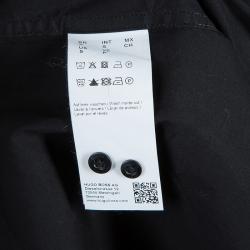 Hugo By Hugo Boss Black Bib Front Slim Fit Shirt S
