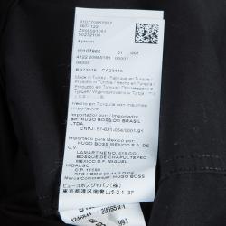 Hugo By Hugo Boss Black Bib Front Slim Fit Shirt S