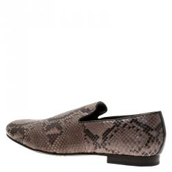 Pre Owned Jimmy Choo Brown Python Sloane Slip-On Size 45