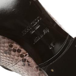 Pre Owned Jimmy Choo Brown Python Sloane Slip-On Size 45