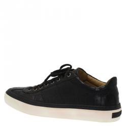 Jimmy Choo Black Crocodile Embossed Portman Sneakers Size 42