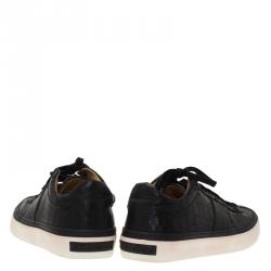 Jimmy Choo Black Crocodile Embossed Portman Sneakers Size 42