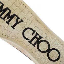 Jimmy Choo Black Crocodile Embossed Portman Sneakers Size 42