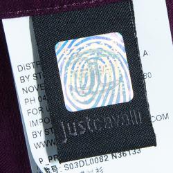 Pre Owned Just Cavalli Men's Purple Cotton Shirt L