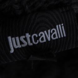 Pre Owned Just Cavalli Grey Wool Chunky Cable Knit Sweater M