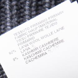 Pre Owned Just Cavalli Grey Wool Chunky Cable Knit Sweater M